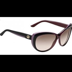 Gucci Purple and Black Women's Sunglasses